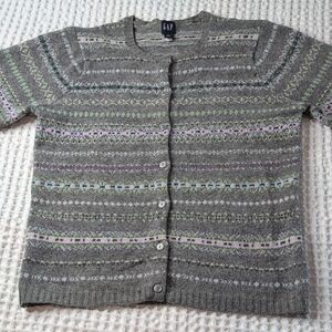 GAP Vintage Lambswool Women's Multicolor Striped Cardigan